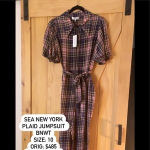 Sea New York Plaid Jumpsuit
